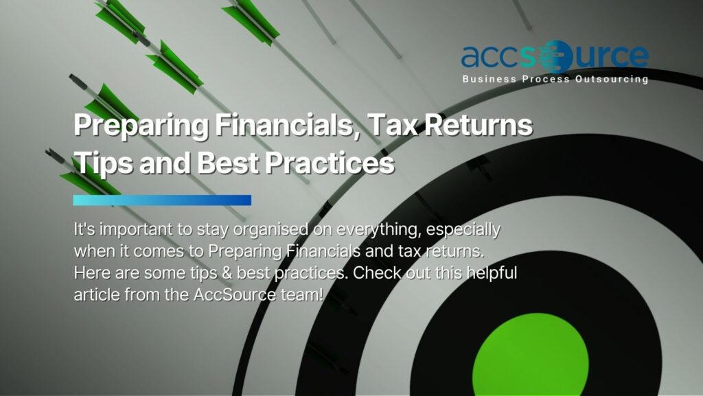 Preparing Financials and Tax Returns - Tips and Best Practices